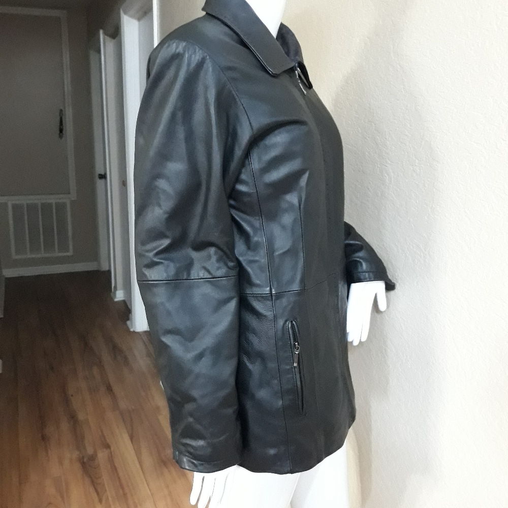 Excelled Collection Leather Coat